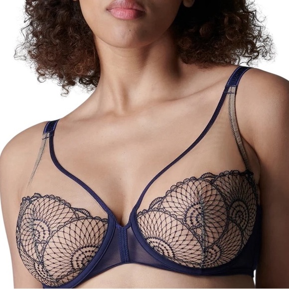 Simone Perele Other - SIMONE PERELE Reflet Full Coverage Plunge underwire bra 13Z319 size EU 70E NWT